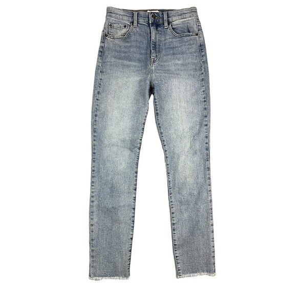 Pistola Jeans  Women's Size 27  Skinny High Rise w Raw Hem  Light Wash - Picture 1 of 9
